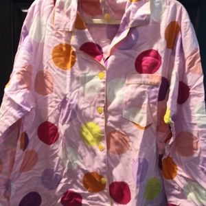 Polka dot pajama top. Size XL